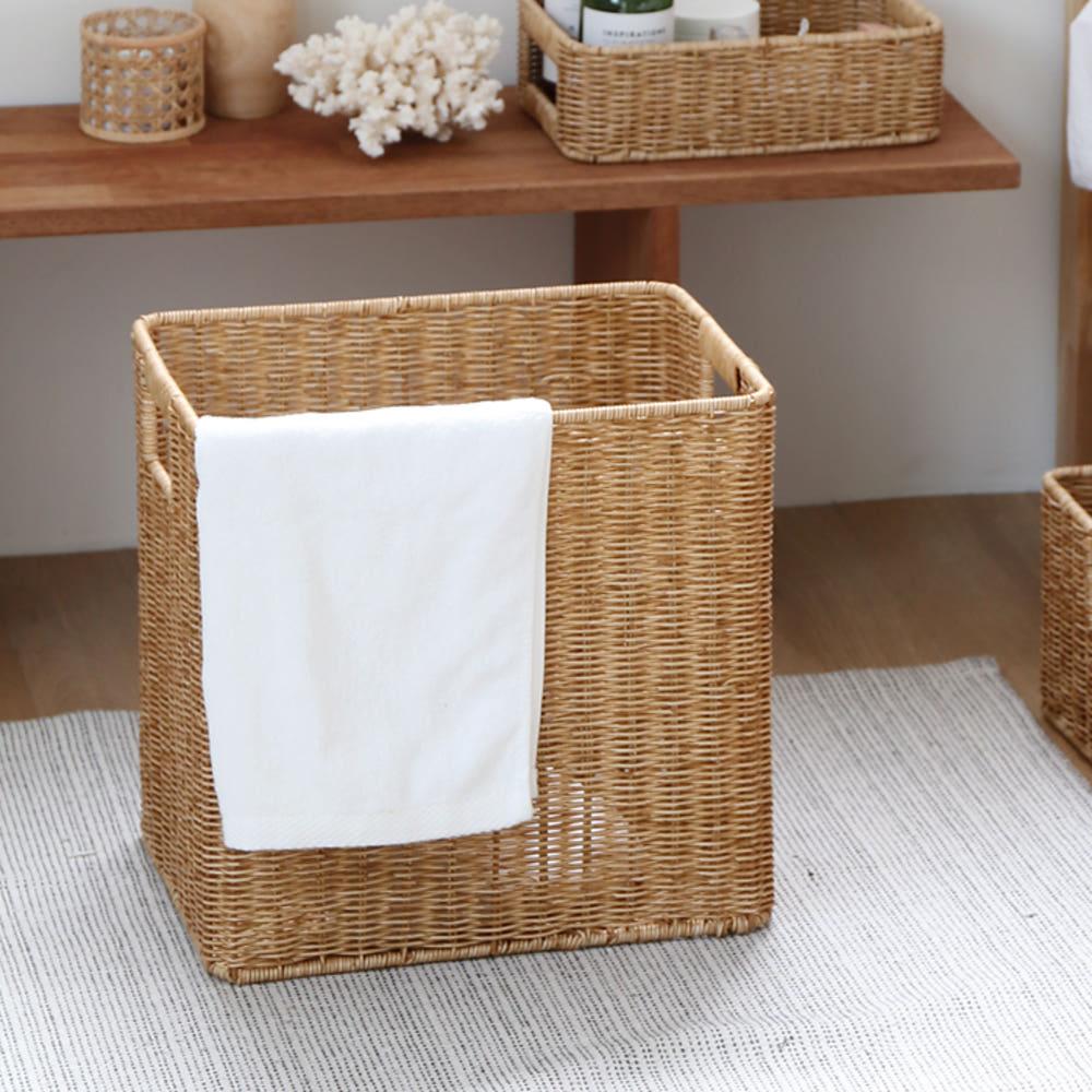 데이지가든 내츄럴 깊은 라탄바구니(L)