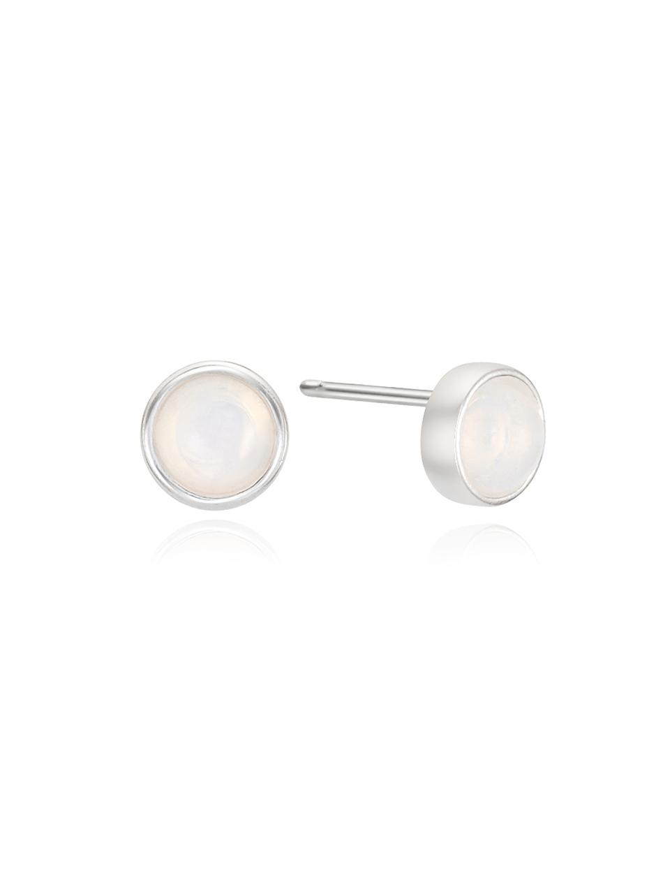 milky moonstone earring