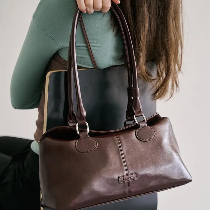 라모백 미디움 딥 브라운 Ramo bag medium Deep brown