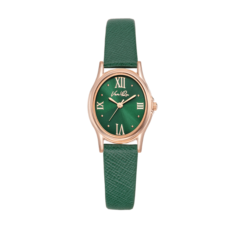 벤앤쿠 Gem-Rosegold/Emerald (Green Saffiano leather)