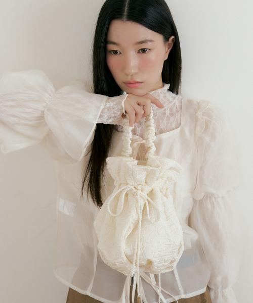 Jacquard Flower Mini Bag (cream)
