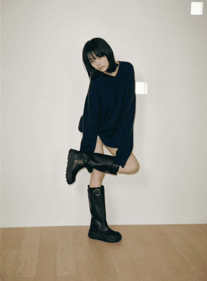 Jannan platform boots-Black