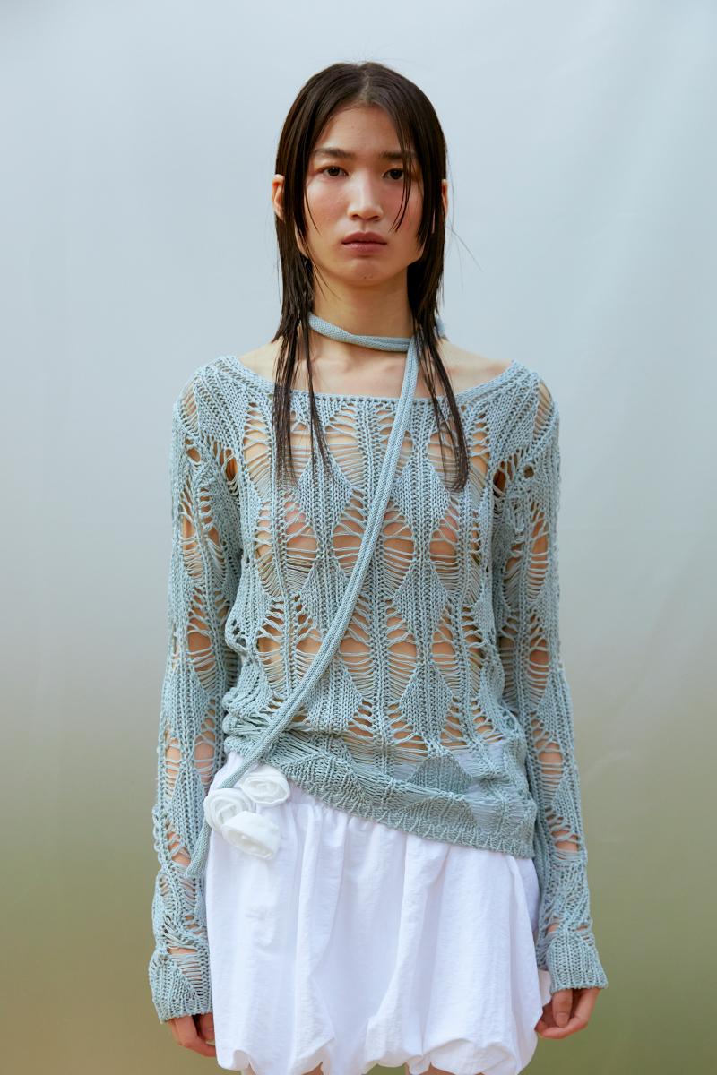 Scarf Set Knit Top (MINT)