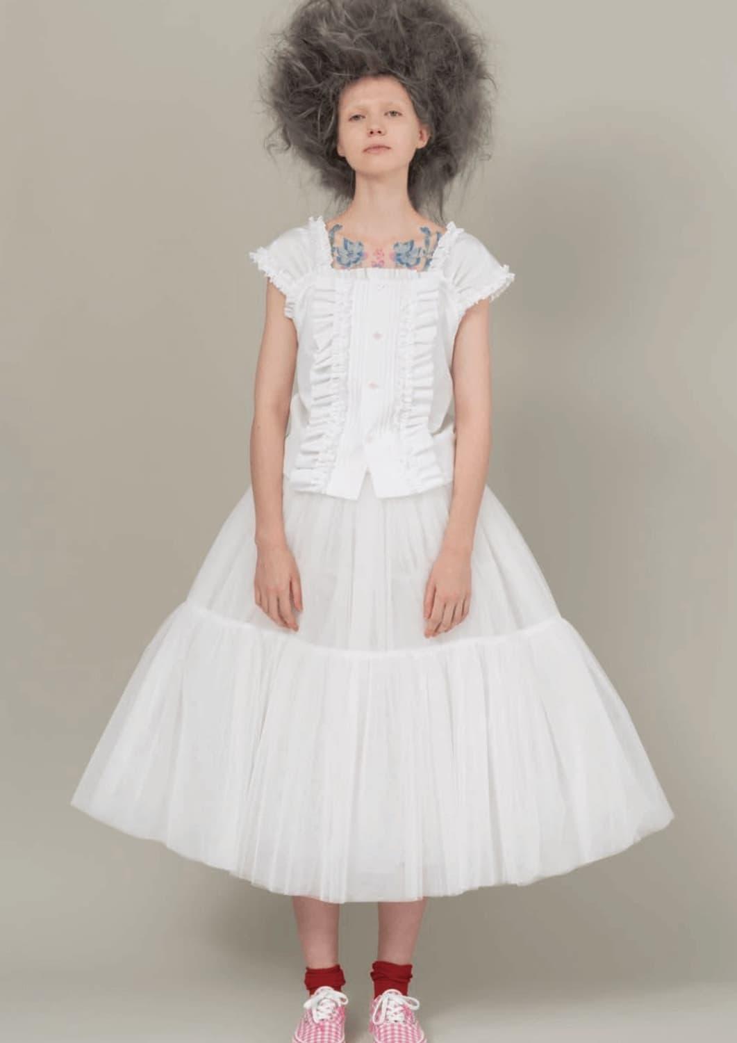 Layer Shirring Volume Tulle Skirt | 후루츠패밀리
