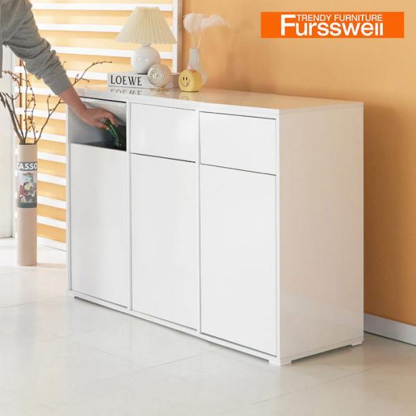 리뉴 LPM 분리수거함 휴지통수납장 세탁빨래함3칸(NC_022)