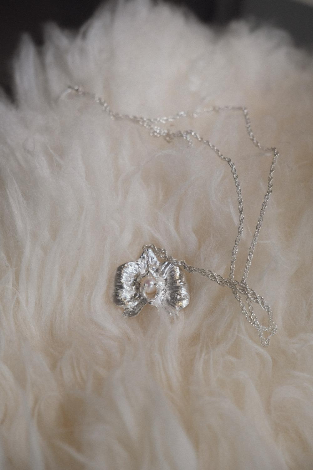 PEARLED ORCHID NECKLACE