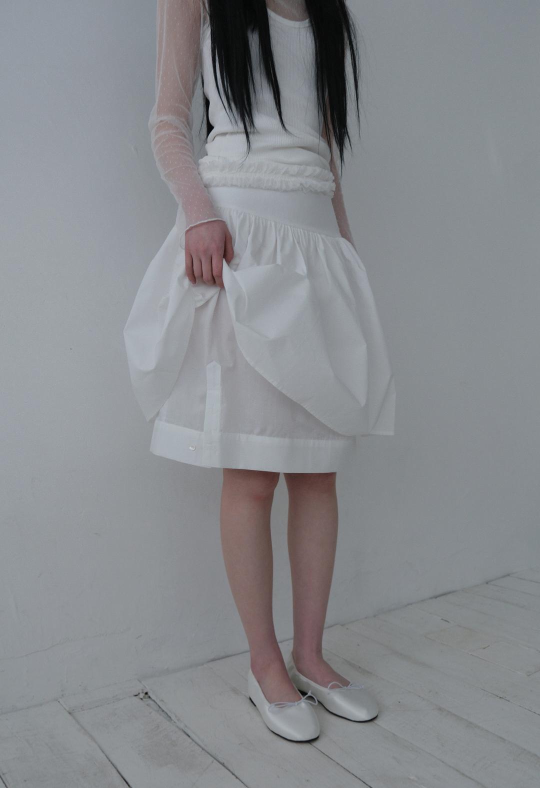 Cuffs Cotton Skirt