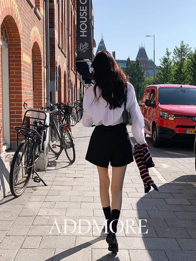 에드모어 (+벨트세트)[🍂2천장돌파/가을반바지][에드모어] mps829 어반 핀턱 벨트세트 코튼 반바지
