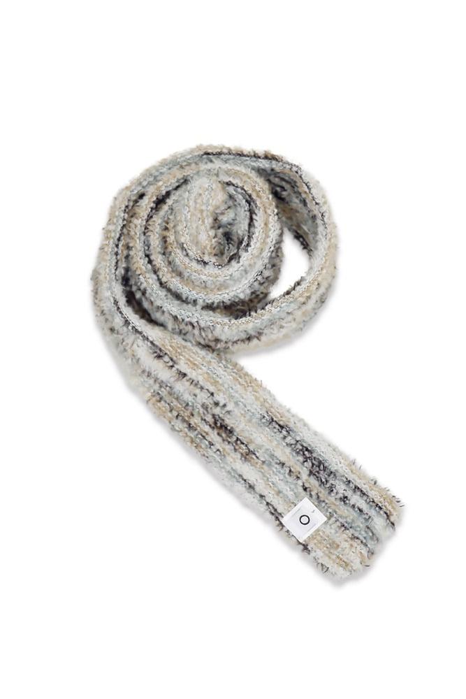 [nought] O Logo Fluffy Muffler / Ivory Multi