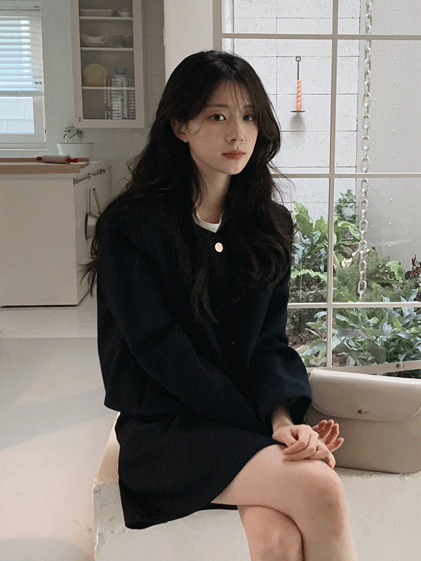 [하객룩추천/무료배송] #SLOWMADE. 블랑 라운드 트위드자켓 (set-up) - 2 color