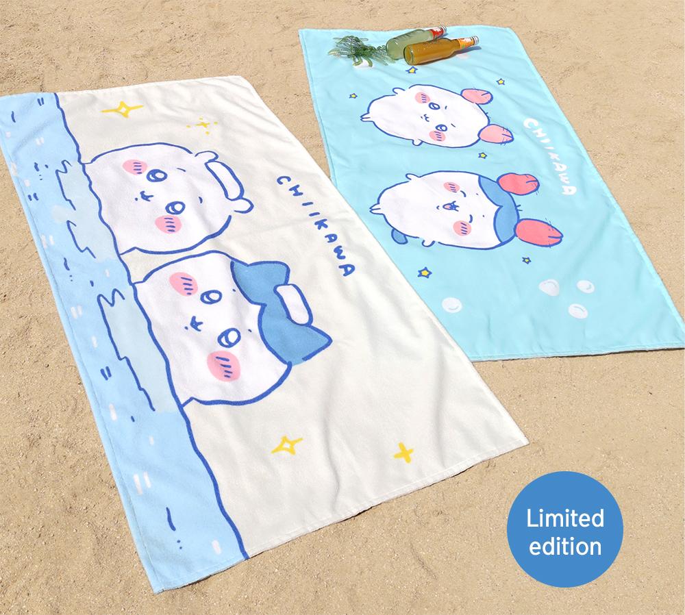 먼작귀 치이카와 가르마 비치타월 140x70cm 타올 물놀이 워터파크 큰수건 바디타월