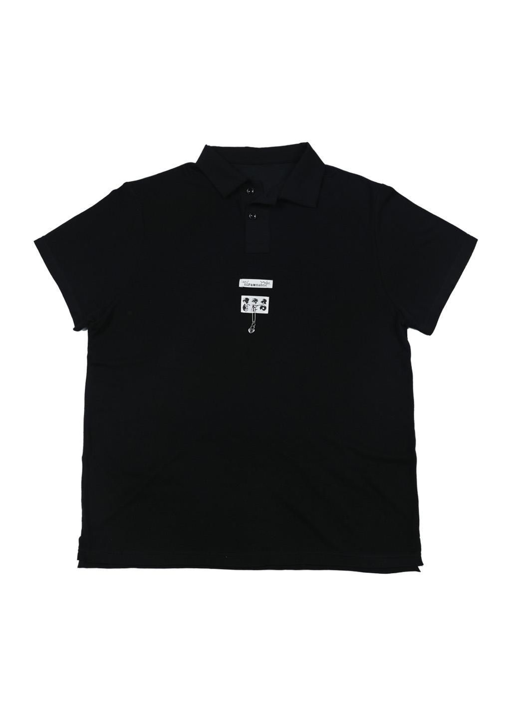 02. Hey's LABEL COLLAR T SHIRT (BLACK)
