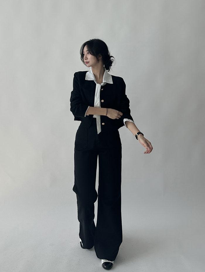 월릿 스트라이프 타이 셔츠