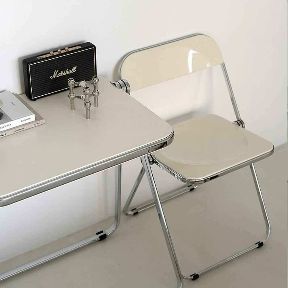 접이식 의자 폴딩체어 화이트 인테리어 카페의자(3color)