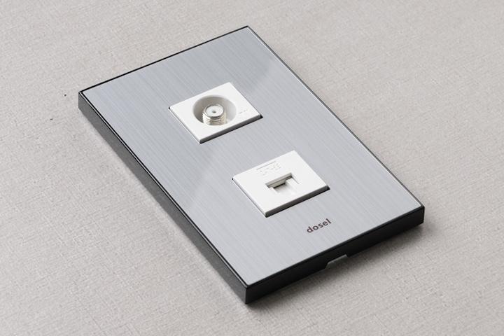 DOSEL Line 통신 CATV+8P(1개용) 도셀 심플한 디자인 케이블 인터넷 통신커버