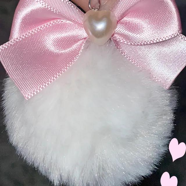 🎀 자체제작 / ver. 2 🎀 y2k 폼폼이 퍼 pink princess 키링 핸드폰고리 콜북 에어팟 바인더 다이어리 가방고리 열쇠고리  데코덴 핸드폰스트랩 키홀더 갸루 다꾸