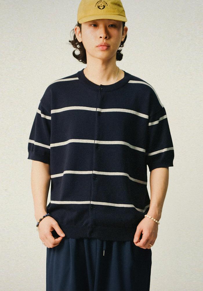 DW Stripe Knit Half Cardigan