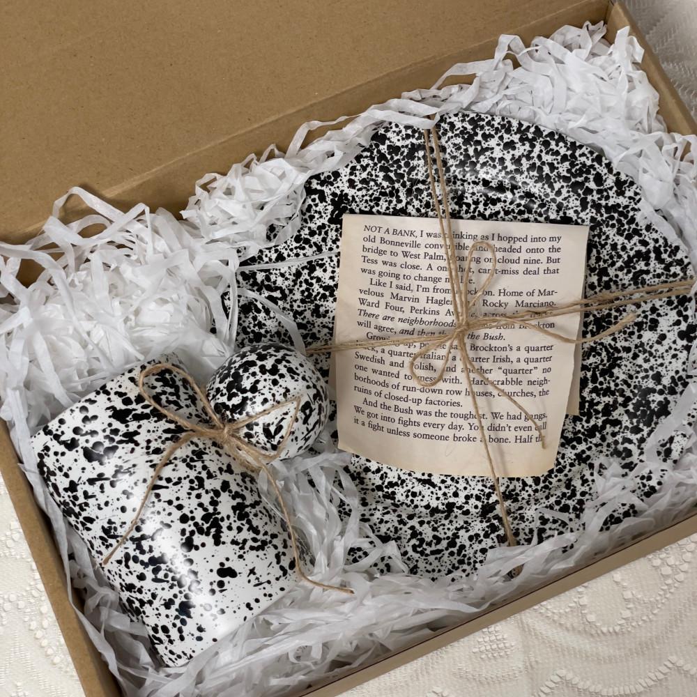 공 머그잔 점박이 플레이트 접시 선물세트 볼 머그컵 홈카페 집들이선물