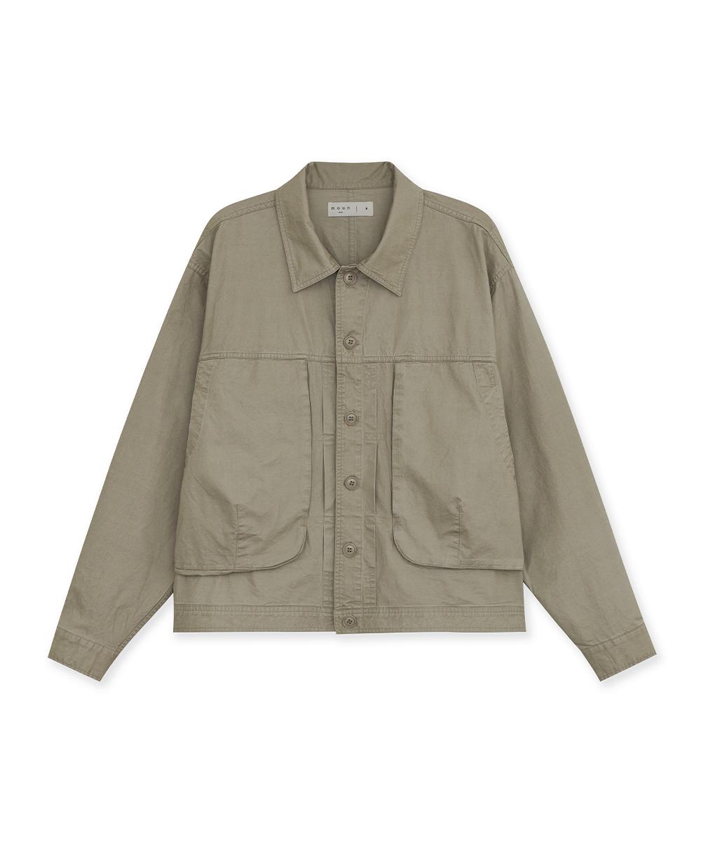 [25S/S] washed trucker jacket (beige)