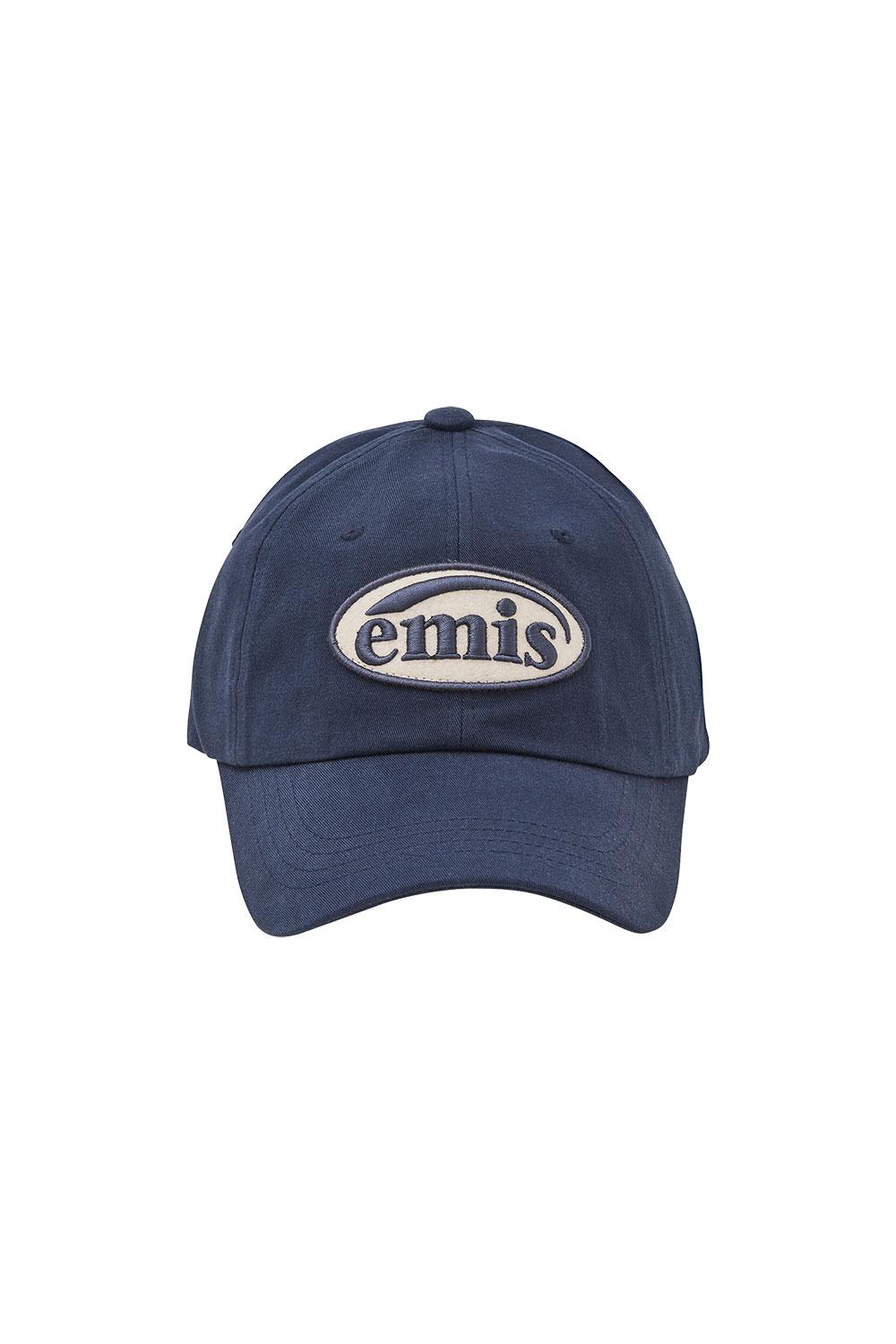 TONE ON TONE WAPPEN BALL CAP-NAVY
