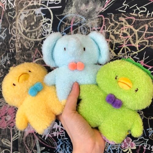 ★무료배송이벤트중(가정의달 기념 )★SUNLEMON) 폭신폭신 탓똔 인형(코끼리,병아리,갓파)(S,M)★졸린얼굴팬더 입고★