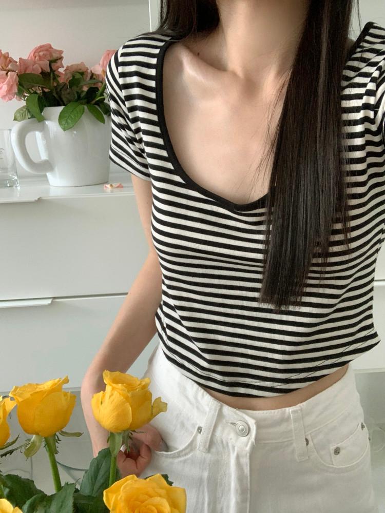 멜즈 단가라 티셔츠 (3color)