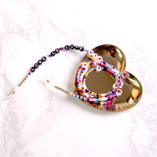 비즈 LOVE 안경줄 안경목걸이 안경걸이 스트랩