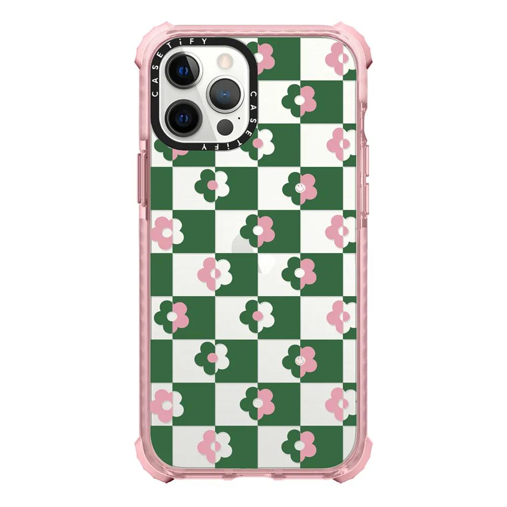 Floral checkerboard