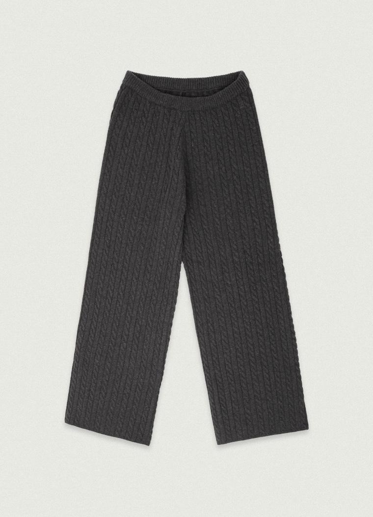 2nd/ Cable Knit Pants [charcoal]