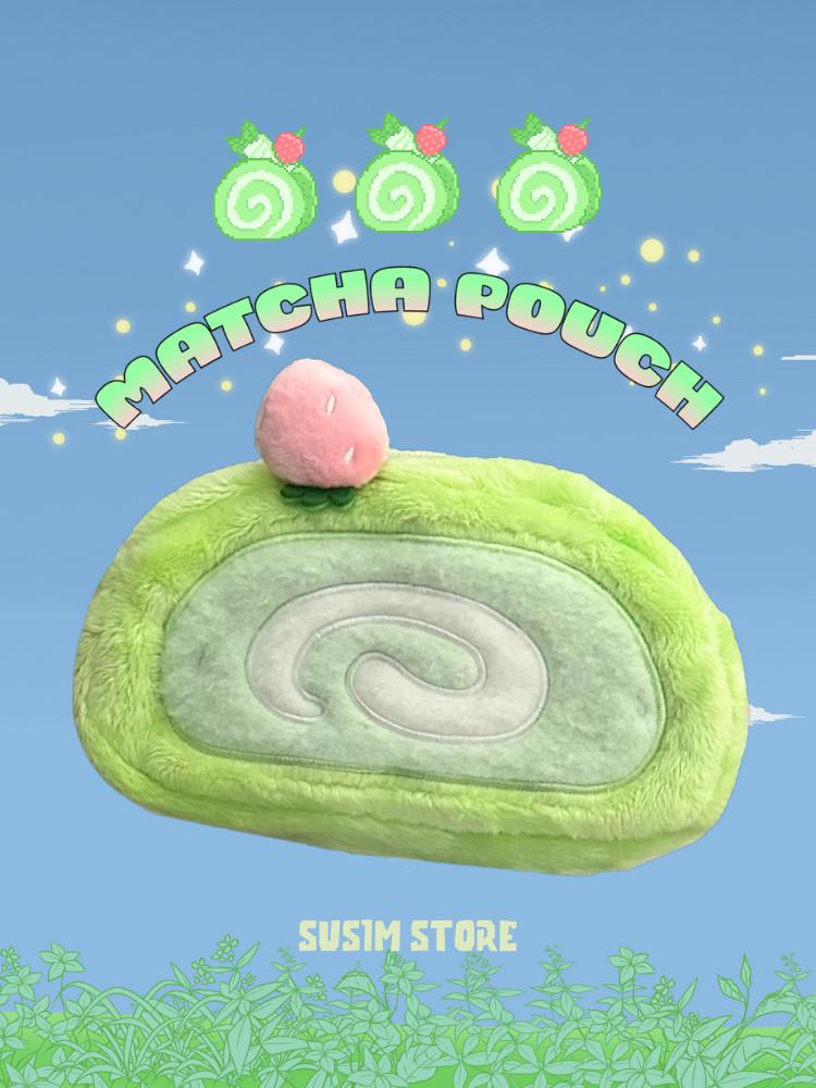 수심 Matcha Melon Pouch 말차 멜론 파우치 필통 유니크 선물 그린 딸기