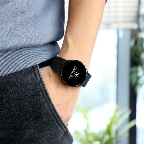 VRG119-BK 갤럭시워치 호환 5 4 마그네틱 버클 소프트 실리콘 스트랩 밴드