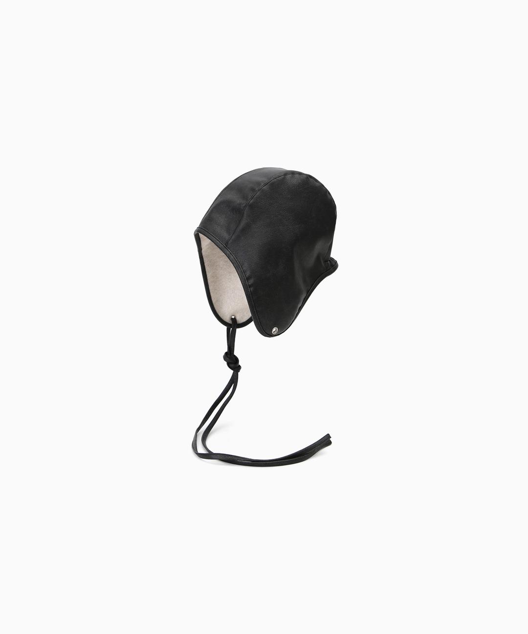 AVIATOR HAT / REVERSE / G LEATHER BK