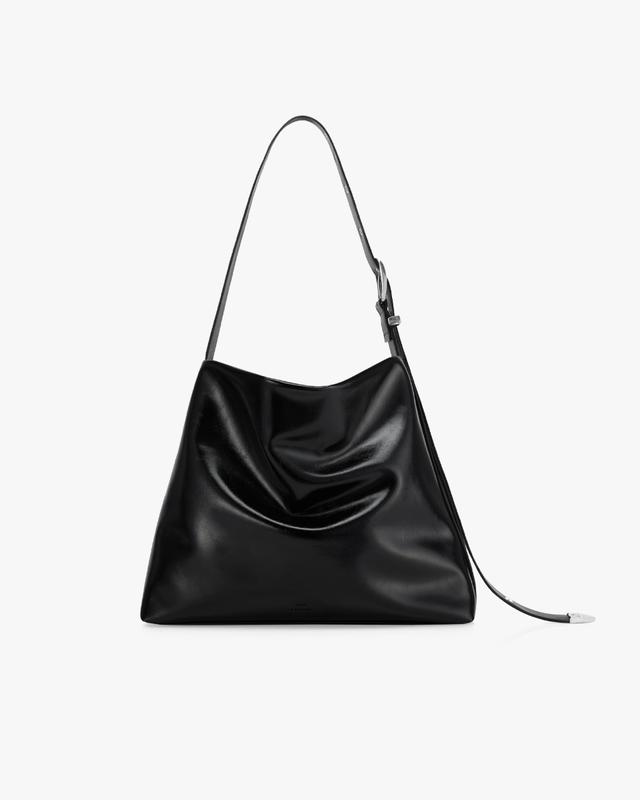 어텐즈 Attends suede top handle bag (Black) - 위시버킷