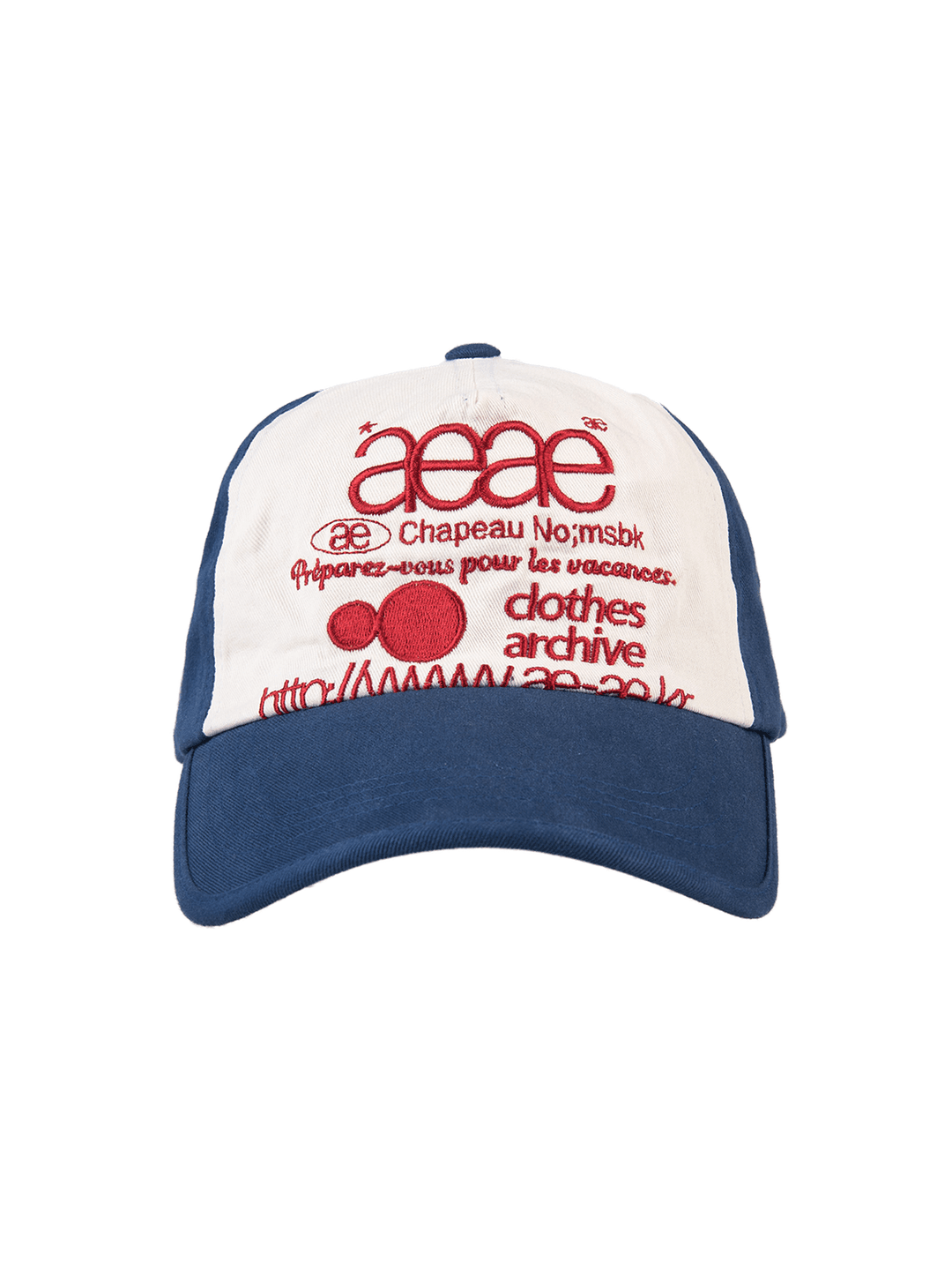 Web Logo 5Pannel Cap Navy / Red