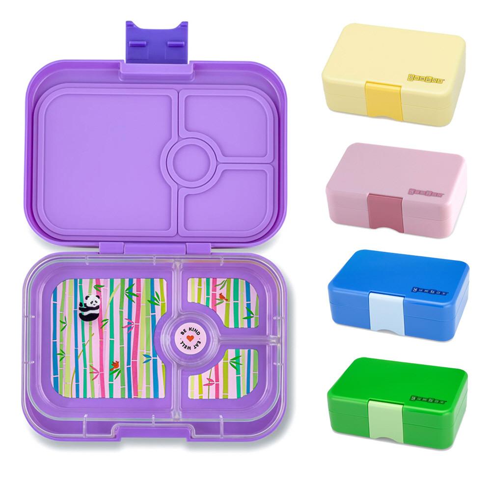 얌박스 소풍 직장인 학생 가방 도시락통 오리지날 파니노 라지4칸 드리미퍼플판다