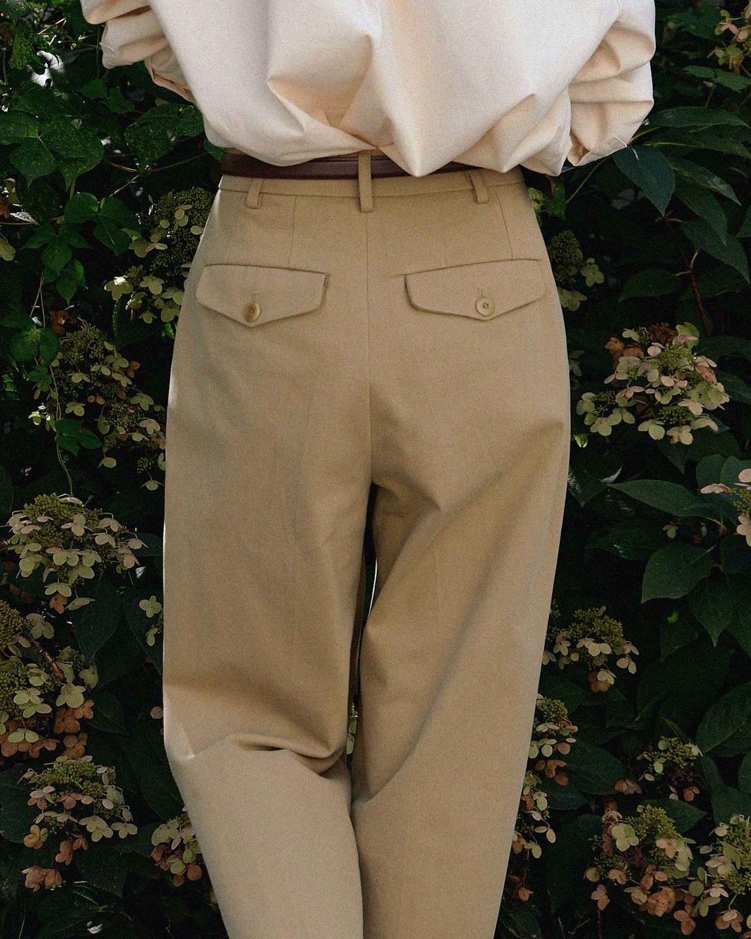 Mos round pants - camel beige