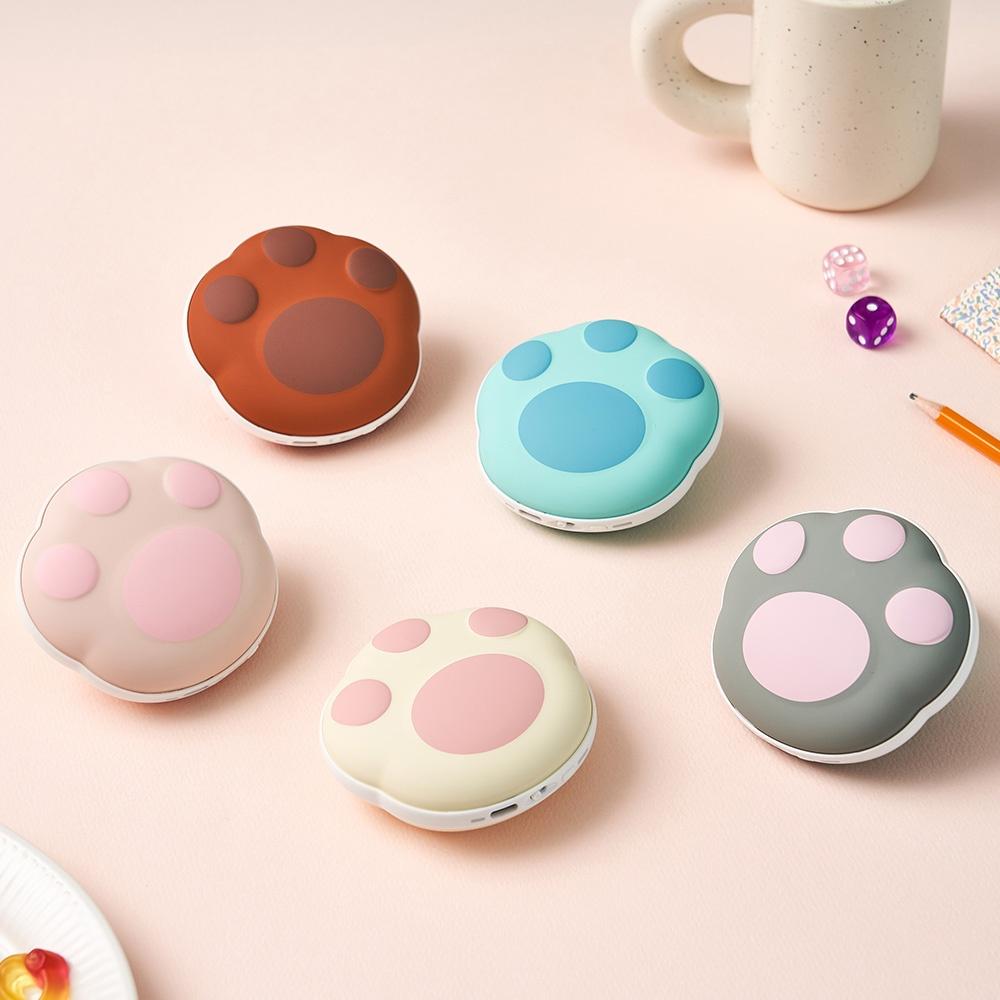 단미 고양이 발바닥 휴대용 USB 충전식 손난로 5000mAh 보조배터리