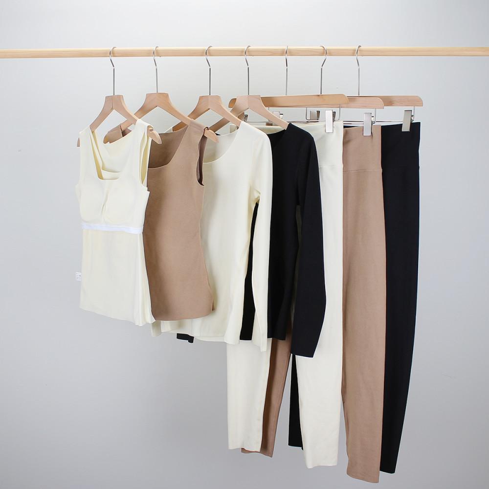 쫑김없는 프리컷, 앞뒤 다 보온되는 양면기모 내복과 기모 브라탑