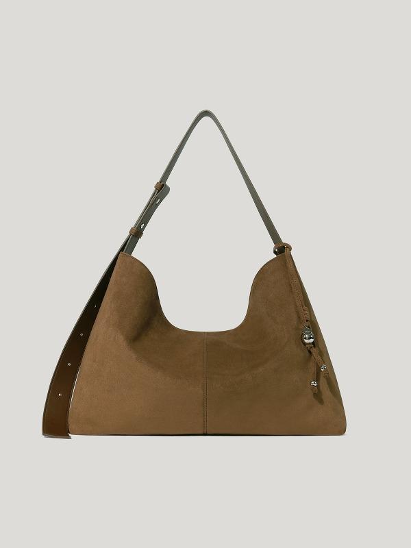 테이브 스웨이드 숄더백 Tave Suede Shoulder Bag_Chestnut