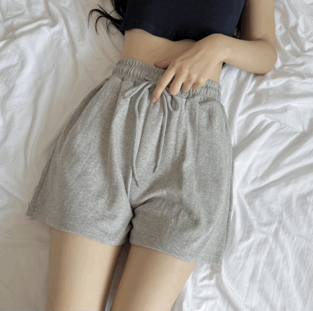 [ 전컬러당일출고 국내 / 재질굿 ] 맥시 특양면 스판 3부 허리밴딩 심플 베이직 트레이닝 츄리닝바지 숏팬츠 5color