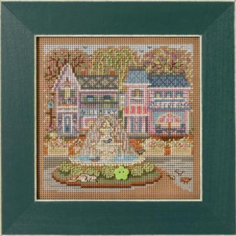 Town Square Main Street - Beaded Cross Stitch Kit