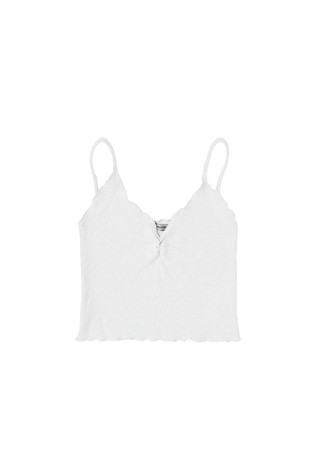 [6/7일 출고] V-NECK RIBBED TANK TOP (WHITE)