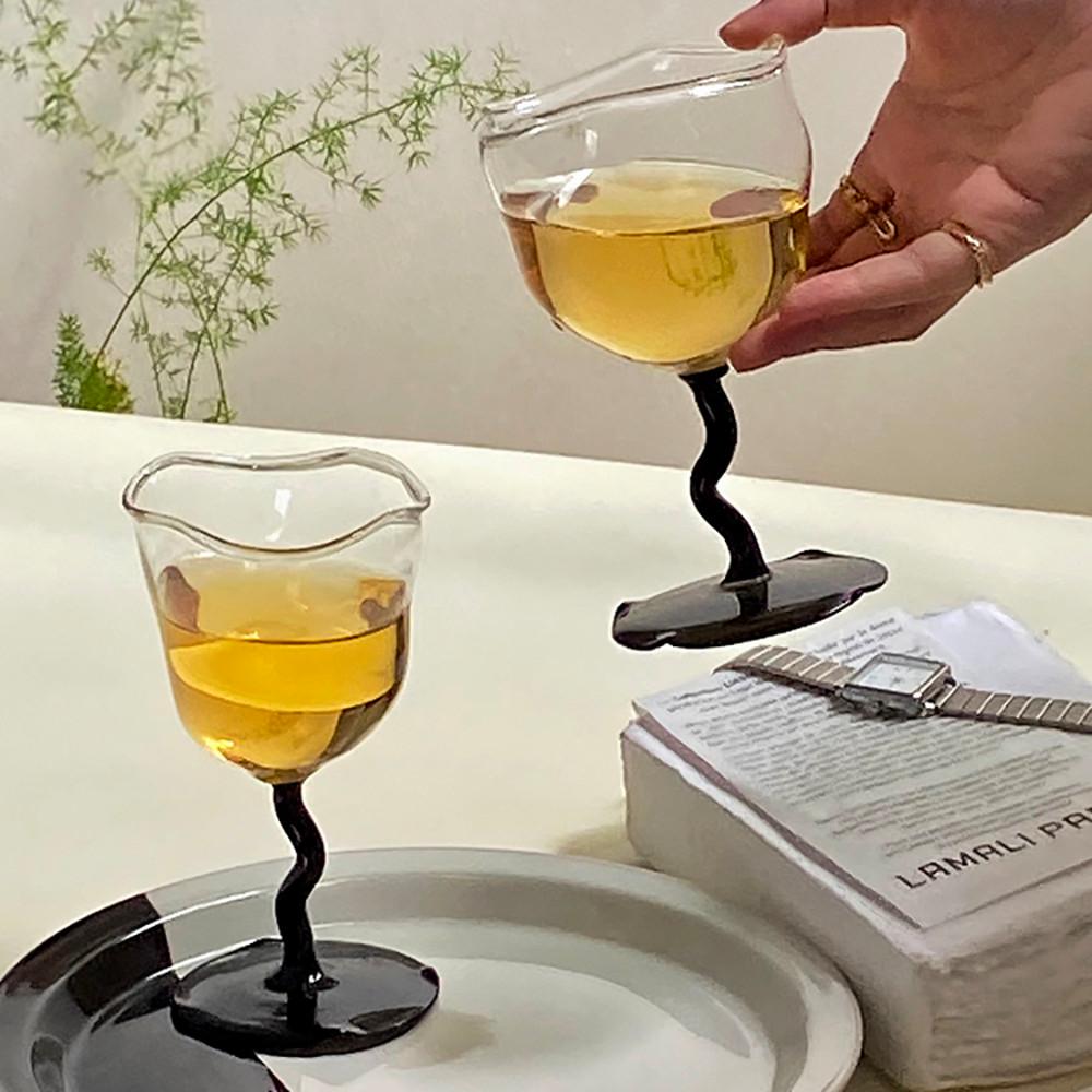 벨라 2type wave shape champagne flute 독특한 웨이브 쉐입 샴페인잔