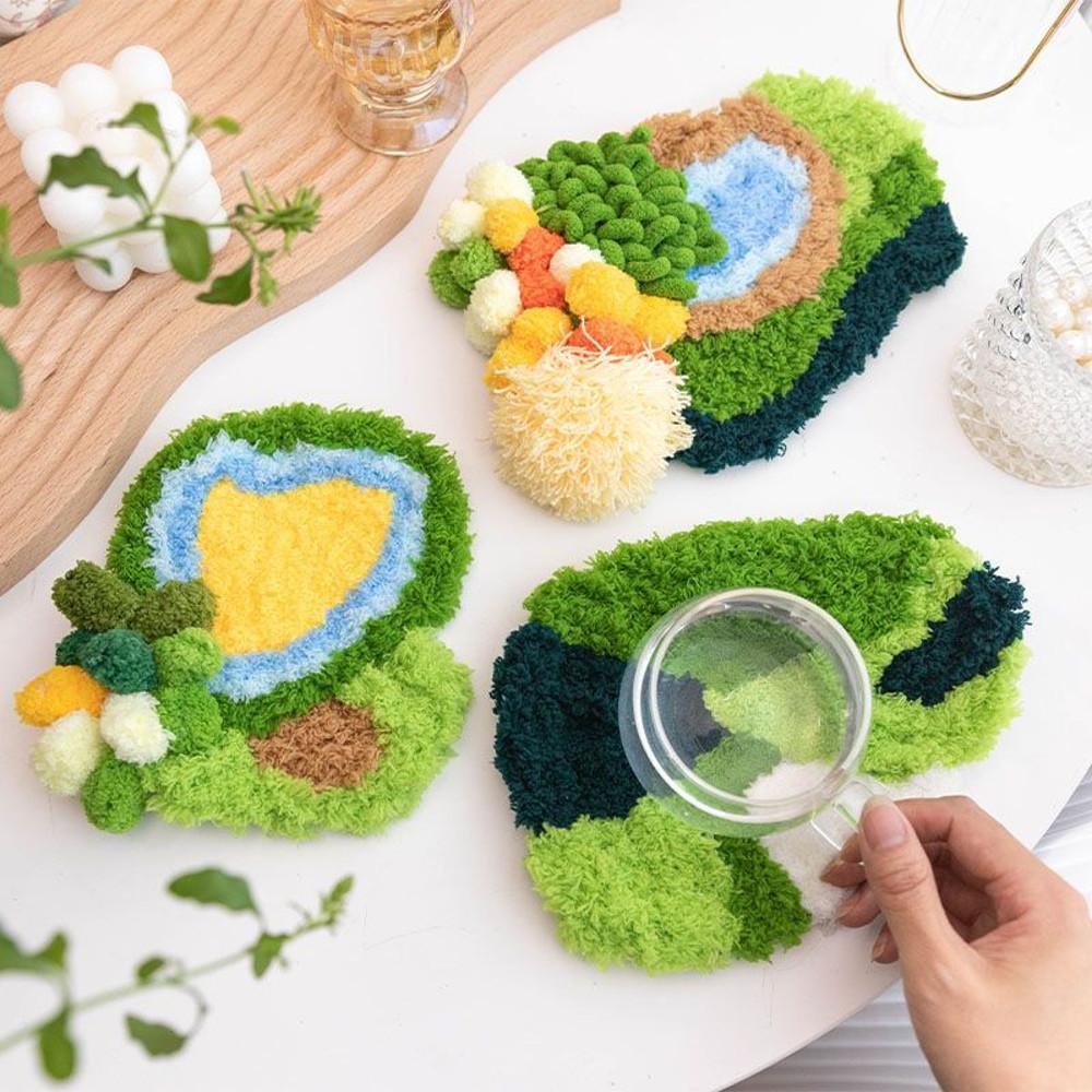 이끼 코스터만들기 키트 20종 컵받침 DIY 뜨개질 패키지