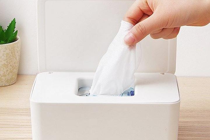 모던 화이트 무지 물티슈 커버 디스펜서 보관함 물티슈케이스
