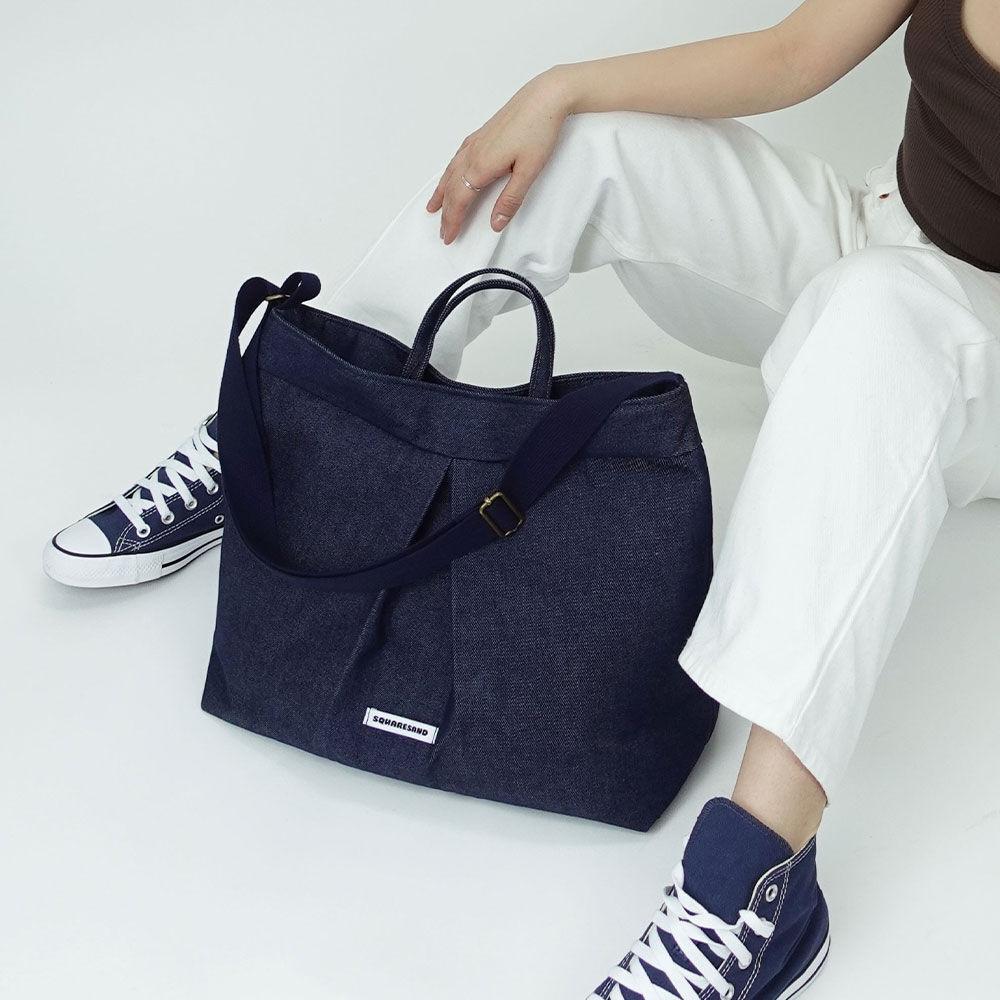 DENIM BIG BREAD BAG (indigo blue)