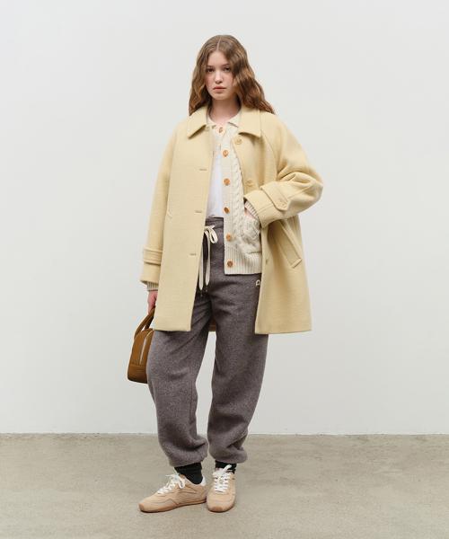 던스트 포 우먼(DUNST FOR WOMEN)  ALPACA HALF MAC COAT BUTTER_UDCO4D234Y1 - 사이즈 & 후기 | 무신사