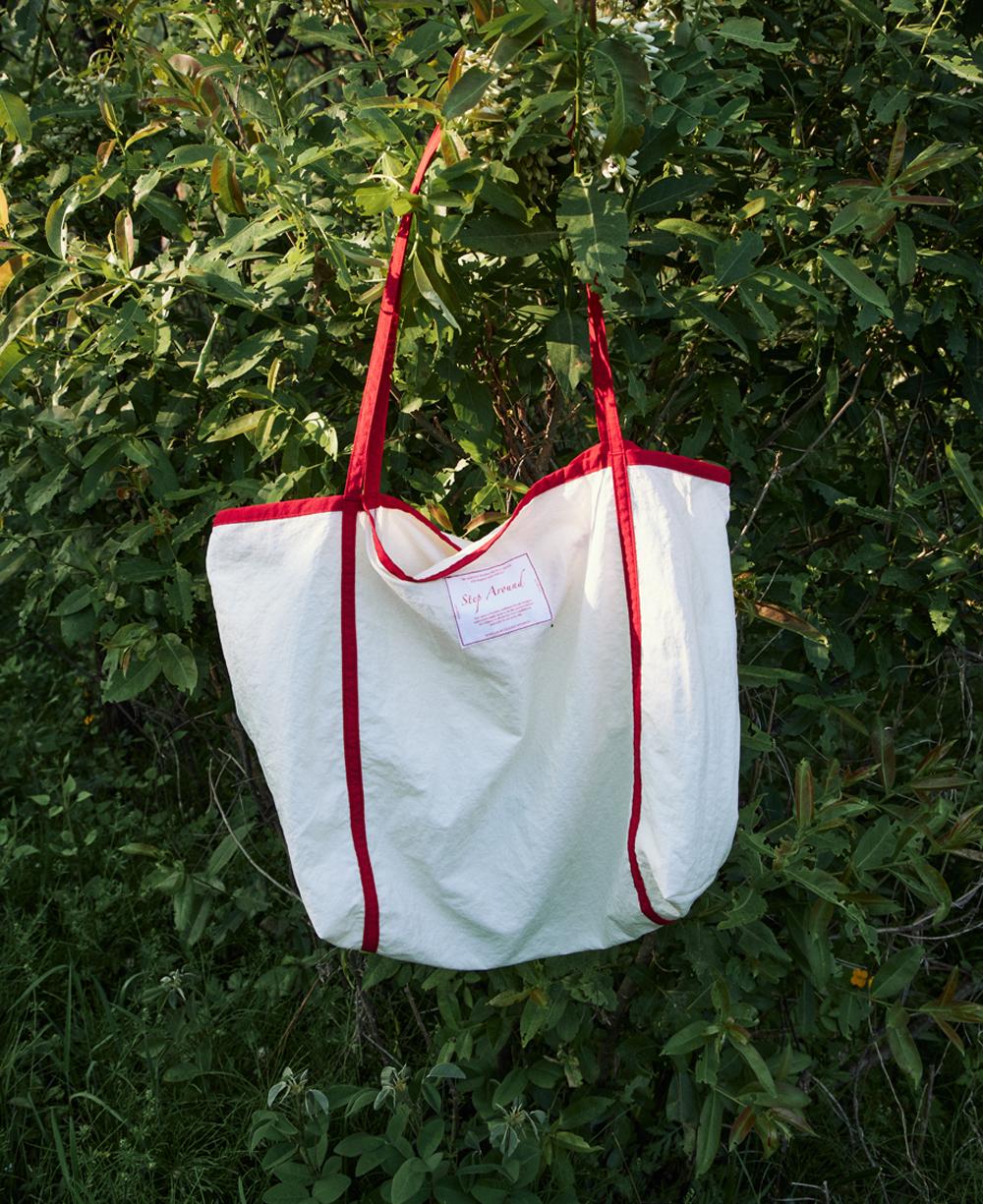 Line summer beach bag_IVORY