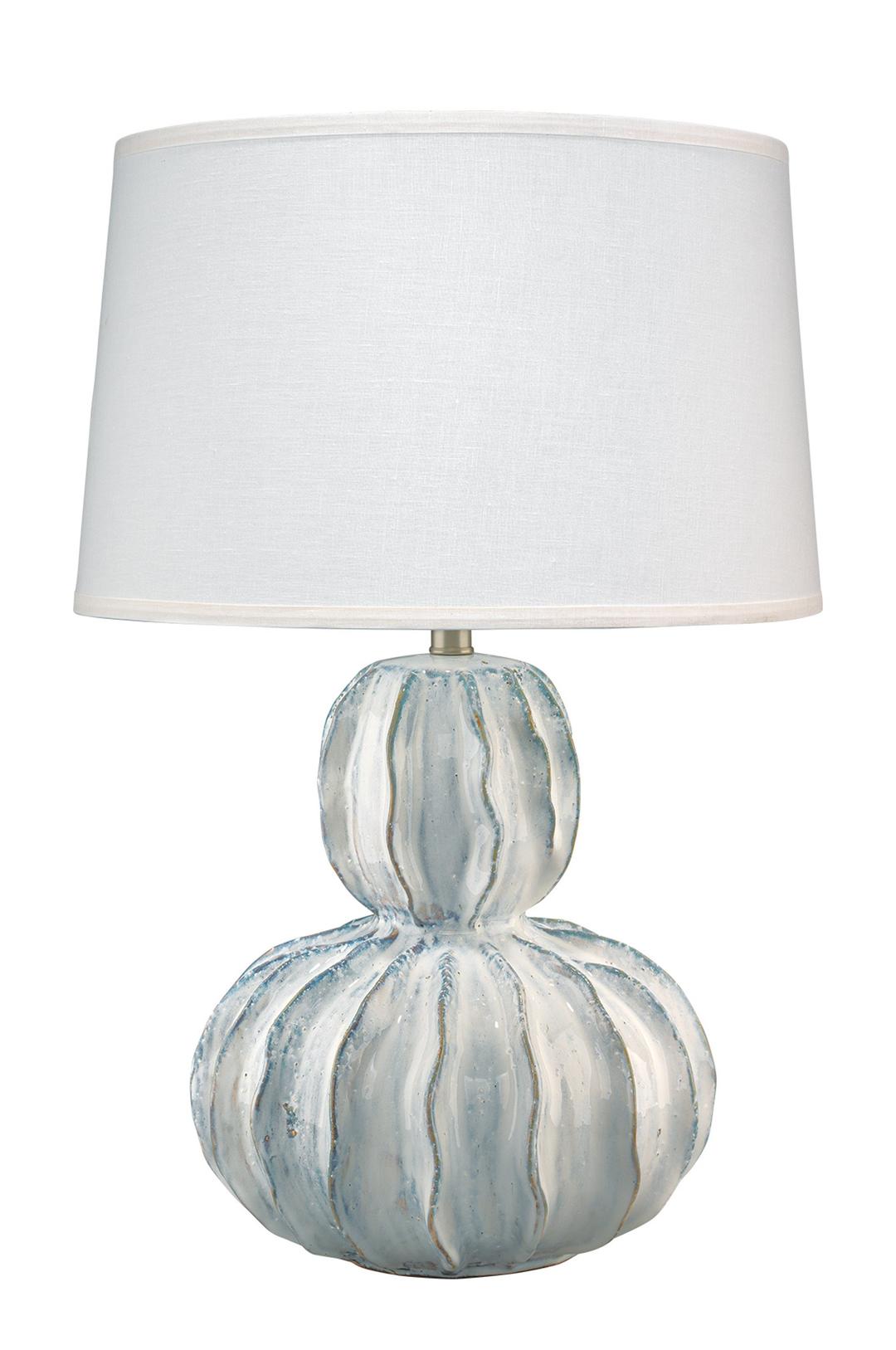 Oceane Gourd Table Lamp, Blue/White