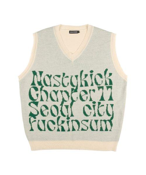 [NSTK] Kinsum Knit Vest (Ivory)_K22QB634